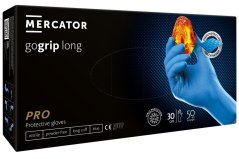 Nitrilové zdravotnické rukavice, 50 ks, modrá, Gogrip long - Mercator Medical
