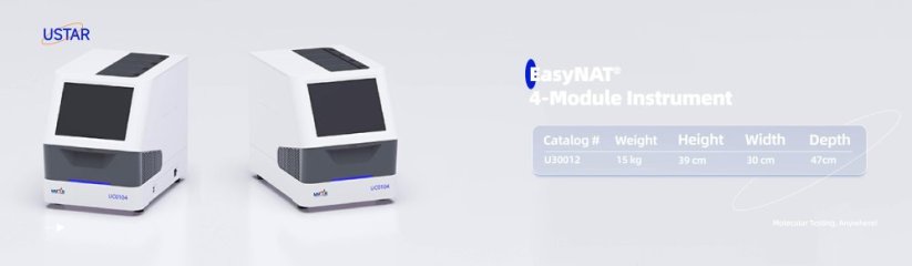 Diagnostický přístroj, EasyNAT®, PCR POCT - Ustar Biotechnologies