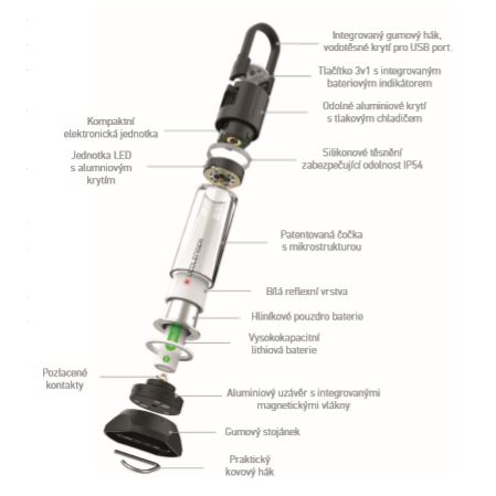 Přenosná dobíjecí lampa, ML6, bílé světlo - Led Lenser