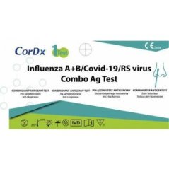 4v1 Combo Test, Covid-19/Chřipka A+B/RS virus, 1ks, výtěr z nosu - CorDx