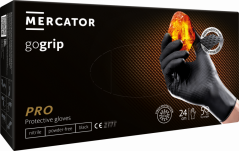Nitrilové zdravotnické rukavice, 50 ks, černá, Gogrip - Mercator Medical