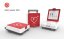 AED Defibrilátor, Reanibex 100 + Kovová AED skřínka s alarmem (bílá) + Resuscitační (KPR) set