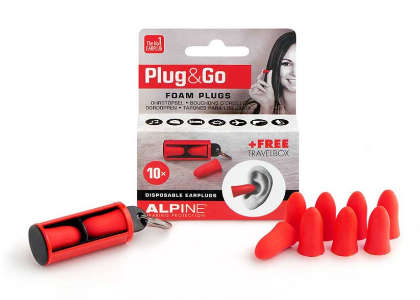 Špunty do uší, Plug & Go, 5 párů - Alpine