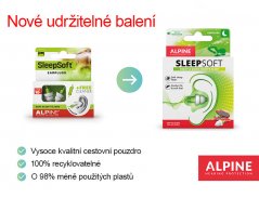 Zvýhodněná sada, špunty do uší SleepSoft & maska na oči na spaní - Alpine