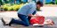 AED Defibrilátor, Reanibex 100 + Kovová AED skřínka s alarmem (bílá) + Resuscitační (KPR) set