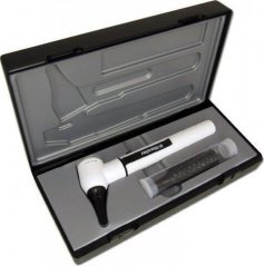 Otoskop, e-scope, 3,7 V, LED, F.O., bílý, kazeta - Riester