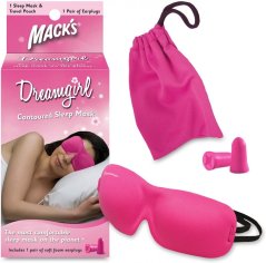 Maska + špunty do uší, Macks Dreamgirl 3D Maska na spaní - růžová - Mack´s