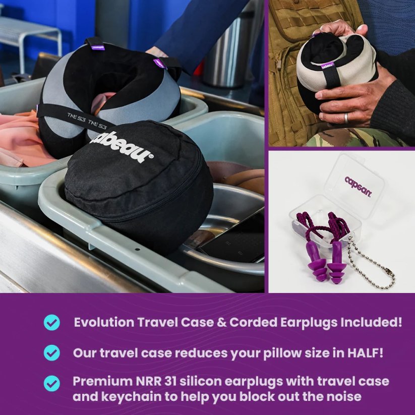 Cestovní polštář z paměťové pěny, Evolution® S3 TNE, Cairo - Cabeau