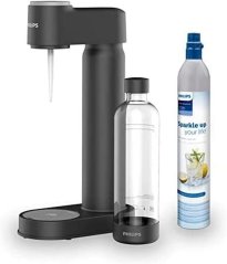Výrobník sody s lahví a CO2 bombičkou, černá - Philips