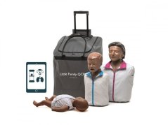 Little Family QCPR, tmavá pleť, 3 velikosti figurín pro nácvik KPR včetně kufru - Laerdal