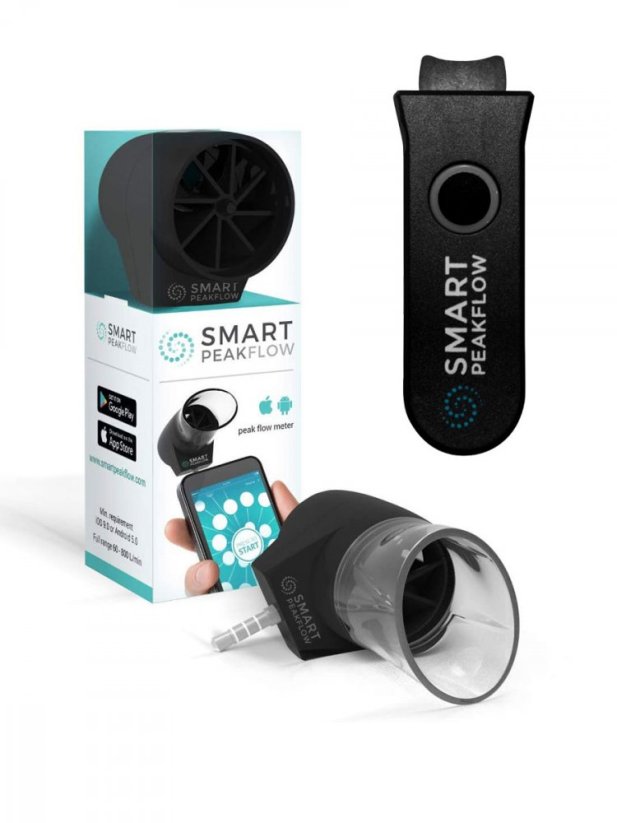 Elektronický výdechoměr komunikující s chytrým telefonem + bluetooth adaptér - Smart Peak Flow