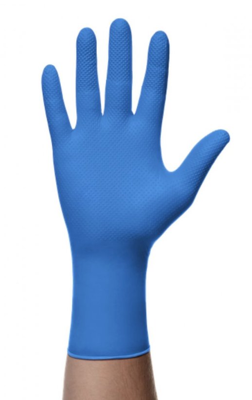 Nitrilové zdravotnické rukavice, 50 ks, modrá, Gogrip - Mercator Medical