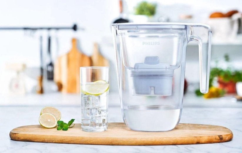 Filtrační konvice, plast, objem 2,6 l, digitální časovač, bílá - Philips