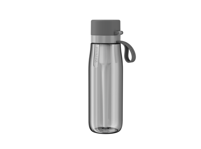 Filtrační láhev s brčkem, 660 ml, titan, šedá - Philips