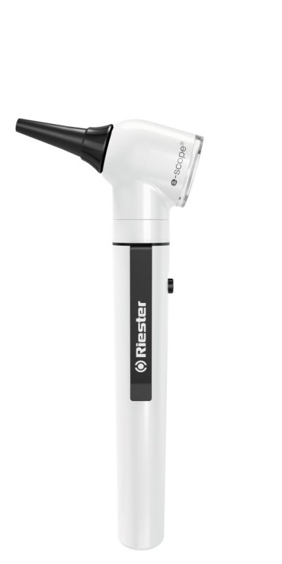 Otoskop, e- scope, 2,5 V, XL, bílý, v sáčku - Riester