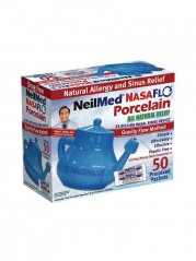 Porcelánová konvička na proplach nosu NasaFlo + 50 izotonických sáčků - NeilMed