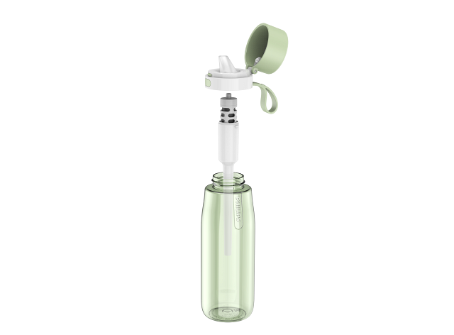 Filtrační láhev s brčkem, 660 ml , titan, zelená - Philips