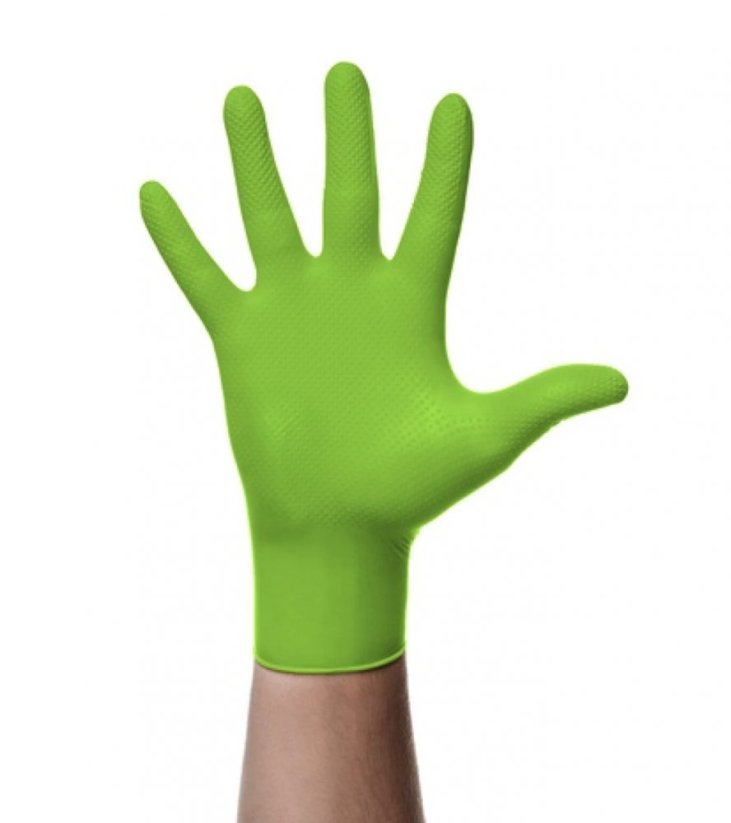 Nitrilové zdravotnické rukavice, 50 ks, zelená, Gogrip - Mercator Medical